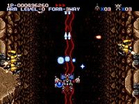 une photo d'Ã©cran de Musha Aleste sur Sega Megadrive